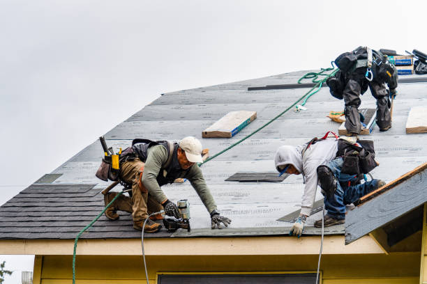 Professional Flat Roof Repair technician working in Rex, GA